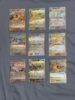 COMPLETE Eeveelution English EX 9 Card Set NM - Prismatic Evolutions - Image 1