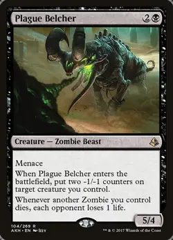 Plague Belcher 1x FOIL AKH MTG Amonkhet Rare MINT black - Image 1
