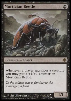 MTG MORTICIAN BEETLE FOIL ITALIAN EXC - SCARABEO NECROFORO - ROE - MAGIC - Image 1