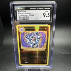 Pokemon TCG Machamp Evolutions 59/108 Reverse Holo Holo Rare CGC 9.5 - Image 1
