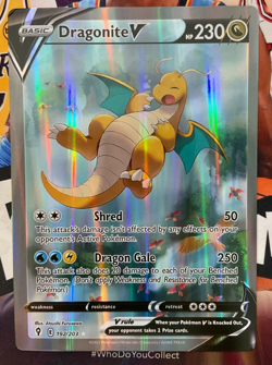 CUSTOM CARD Pokemon Dragonite V Alternate Full Art Evolving Skies JUMBO (AQ) - Image 1