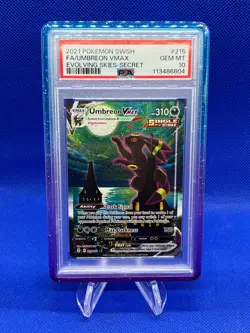 Pokemon Evolving Skies Umbreon VMAX 215/203 Secret Rare Alternate Alt Art PSA 10 - Image 1
