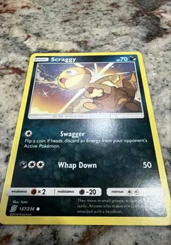 Scraggy 137/236 Sm-Unified Minds Regular Nintendo Pokemon Card - Image 1
