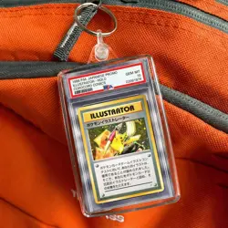 Pikachu Illustrator Japan Promo | XL Size PSA 'Graded' Pokemon Inspired Keyring - Image 1