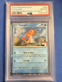 Pokemon TCG Tatsugiri 062/198 2023 Prize Pack 3 Cosmic Holo W Swirl PSA 10 - Image 2