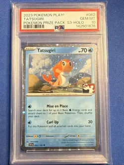 Pokemon TCG Tatsugiri 062/198 2023 Prize Pack 3 Cosmic Holo W Swirl PSA 10 - Image 3