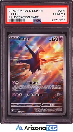 Pokemon 2024 Latios 203/191 IR Surging Sparks GEM MINT PSA 10 - Image 1