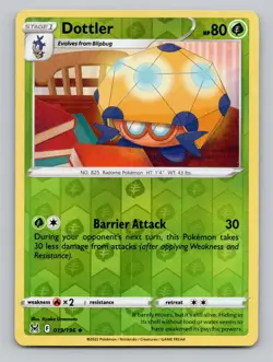 Reverse Holo Dottler 019/196 Uncommon Lost Origin Pokemon - Image 1