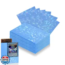 100 Count Sky Blue Card Sleeves for Trading Cards, Perfect Fit Shiny MTG Card - Image 1