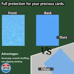 100 Count Sky Blue Card Sleeves for Trading Cards, Perfect Fit Shiny MTG Card - Image 3