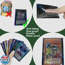 100 Count Sky Blue Card Sleeves for Trading Cards, Perfect Fit Shiny MTG Card - Image 4