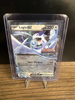 Pokemon Lugia GX Holo 220/ Prismatic Evolutions Dragon 220HP 140 Attack stamp - Image 1