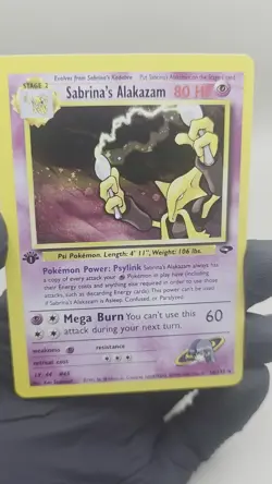 Pokemon Sabrina's Alakazam Holo Gym Challenge 16/132 First 1st Edition - Image 2
