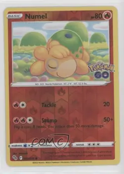 Numel Reverse Foil Pokemon Sword & Shield Pokemon Go #013 - Image 1