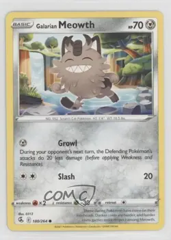 Galarian Meowth Pokemon Sword & Shield Fusion Strike #180 - Image 1