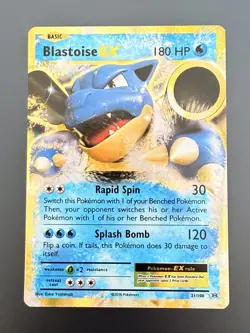 Blastoise EX ✨ 21/108 Holo Rare XY Evolutions 2016 Pokemon Card LP 💦 - Image 1