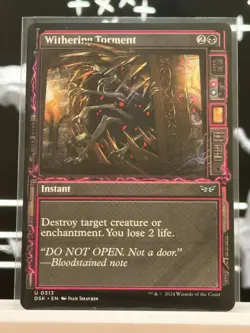 1x Withering Torment, Showcase Art, Magic MTG NM - Image 1