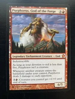 Wizards of the Coast Purphoros God of the Forge Theros Mythic Creature Regular - Image 1