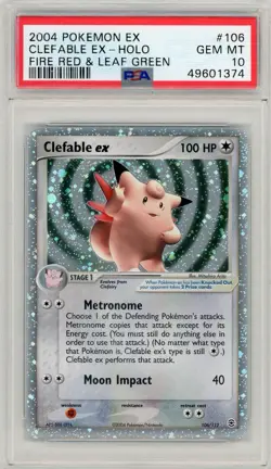 Pokemon Clefable ex EX Fire Red & Leaf Green Holo Rare #106 PSA 10 Gem Mint - Image 1