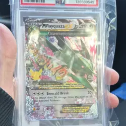Pokemon M Rayquaza EX 2021 Celebrations Roaring Skies #76 PSA 9 Full Art Holo - Image 2