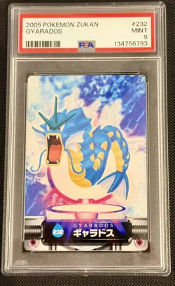 💎 2005 CARDDASS POKEMON ZUKAN CARD #232 GYARADOS PSA 9 POP OF ONLY 2 - Image 3