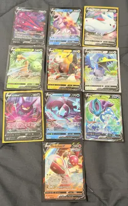 Pokemon TCG V Cards Lot of 10 Near Mint Condition No Duplicates All NM - Image 1