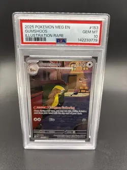 GUMSHOOS #153 PSA 10 • 2025 POKEMON MEG EN-MEGA EVOLUTION ILLUSTRATION RARE - Image 1