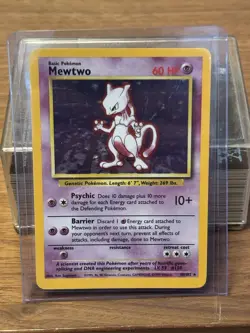 Pokemon Mewtwo 10/102 Base Set Holo Rare 1999 - Image 1