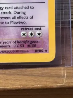 Pokemon Mewtwo 10/102 Base Set Holo Rare 1999 - Image 5