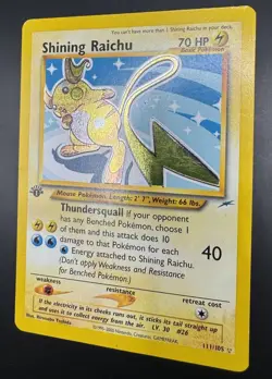 Pokemon TCG Shining Raichu 1st Edition Holo Neo Destiny 111/105 MP+ - Image 3