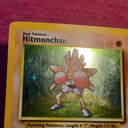Pokemon 1999 WOTC Base Set: Hitmonchan 7/102 Holo Foil Rare - MP - Image 4
