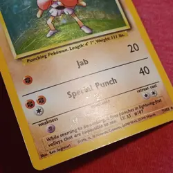 Pokemon 1999 WOTC Base Set: Hitmonchan 7/102 Holo Foil Rare - MP - Image 5