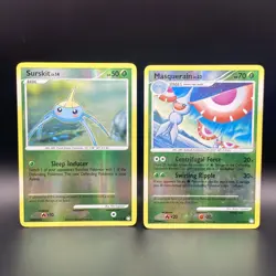 Pokemon Platinum Surskit 104/123 Reverse Holo and masquerain 55/123 Tcg - Image 1