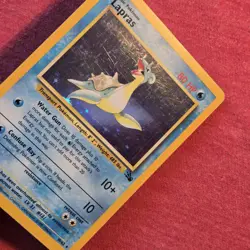 Pokemon Fossil: Lapras 10/62 Holo Rare - MP - Image 2
