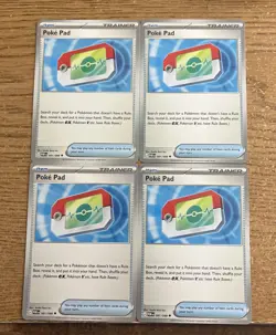 4x Poke Pad 081/088 x4 - NM Perfect Order Pokemon Playset ME03 - Image 1