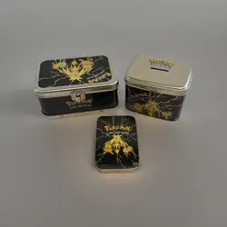 Vintage 2000 Pokemon Electric Tin Set - Zapdos Pikachu Jolteon-Bank & Two Tins - Image 1