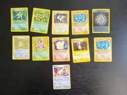 Alte Pokemon Karten Sammlung Bundle 11x Rare WotC HOLO 1. Edition Vintage Played - Image 1