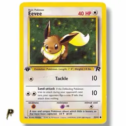 Eevee 55/82 - 2000 Team Rocket 1st Edition Non Holo Pokemon Card HP - Image 1