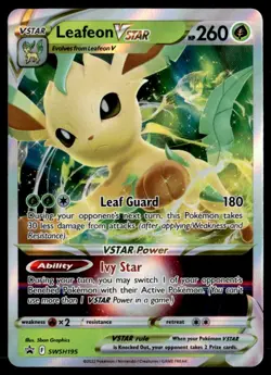 Leafeon VSTAR Promo SWSH: Sword & Shield Promo Cards SWSH195 NM Pokemon TCG - Image 1