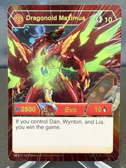 Bakugan Dragonoid Maximus Titan Dragonoid Set of 2 Hex Foil Cards - Image 2