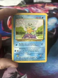 Pokemon TCG Squirtle Base Set Unlimited Common Card 63/102 - Image 1