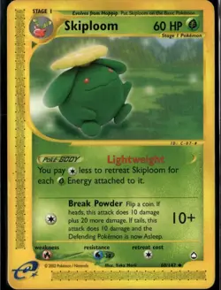 Skiploom Uncommon Aquapolis 060/147 Grass Normal Pokemon Card - Image 1