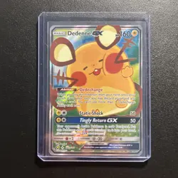 Pokemon TCG Dedenne GX Full Art Ultra Rare Holo Card 195a/214 Unbroken Bonds - Image 1