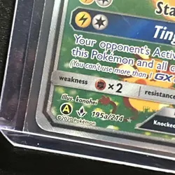 Pokemon TCG Dedenne GX Full Art Ultra Rare Holo Card 195a/214 Unbroken Bonds - Image 3