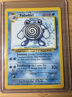 Poliwhirl 38/102 Near Mint NM Uncommon Base Set Pokemon Card 1999 WOTC - Image 1