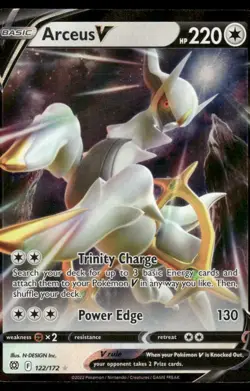 Pokemon Cards Arceus V 122/172 Brilliant Stars Holo Rare V NM *1 - Image 1