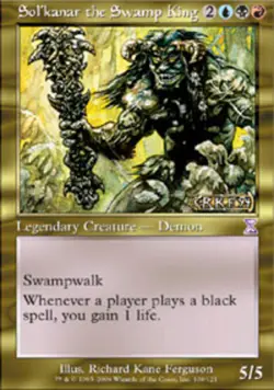 1x Sol'kanar the Swamp King - Foil NM-Mint, English Timeshifted MTG Magic - Image 1