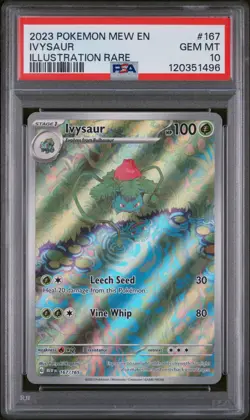 2023 POKEMON MEW EN-151 ILLUSTRATION RARE #167 IVYSAUR PSA 10 - Image 1