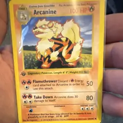 Pokemon Arcanine 100 HP Base Set Shadowless 1st Edition Uncommon 23/102 Regular - Image 3