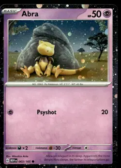 Abra - (Cosmos Holo) Promo 063/165 NM Pokemon TCG - Image 1